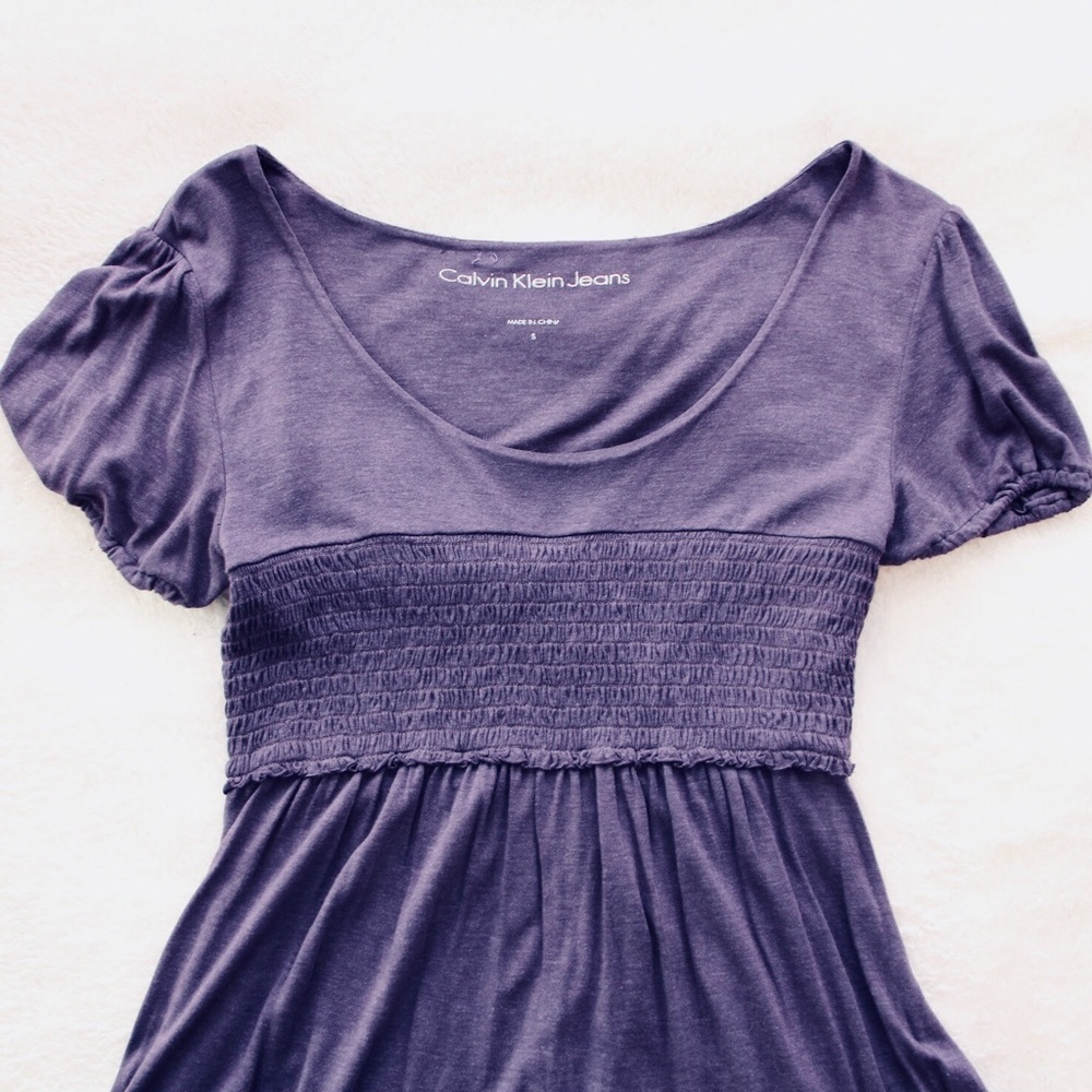 Calvin Klein Jeans Purple Babydoll Top